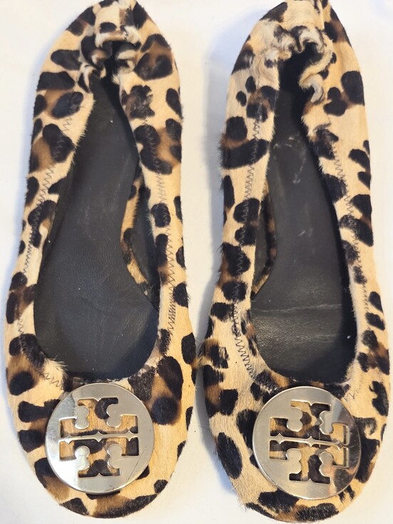 Tory Burch Shoes - Tory Burch Animal print Fur flats Slip on Shoes Sz 8